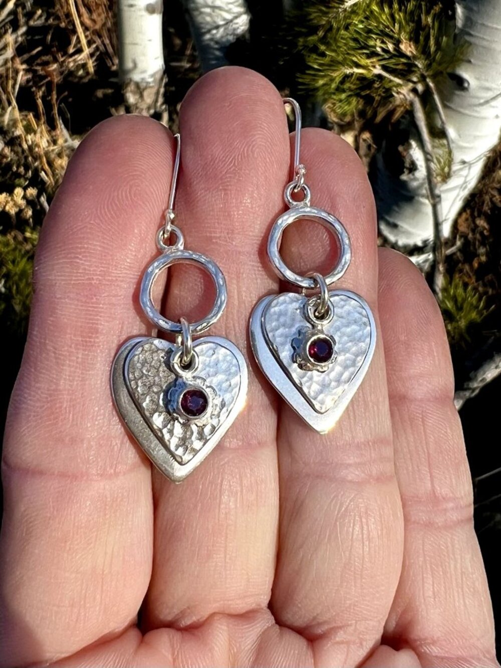 Sundance NEW $198 HEART LOVE MOTHER"S DAY Sterling Silver Handmade Earrings